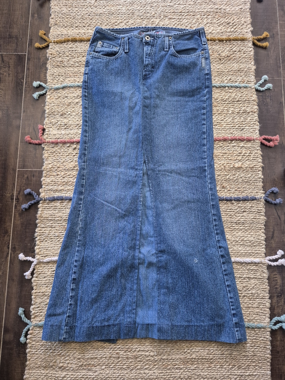 Vintage Silver Jeans Flare Skirt